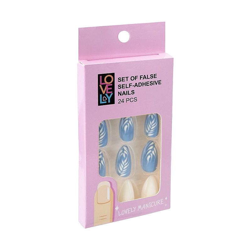 Set of false self-adhesive nails, Lovely, 24 pcs