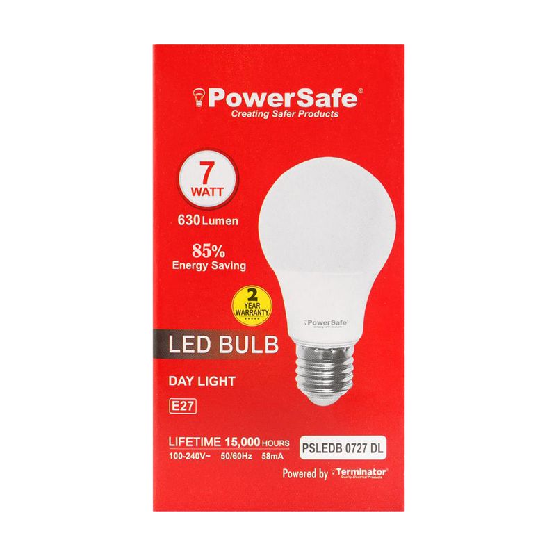 LED bulb, POWER SAFE, 7W, E27, day light