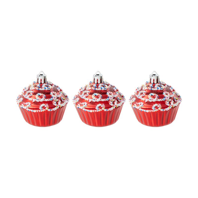 Christmas balls, 6 cm, 3 pcs