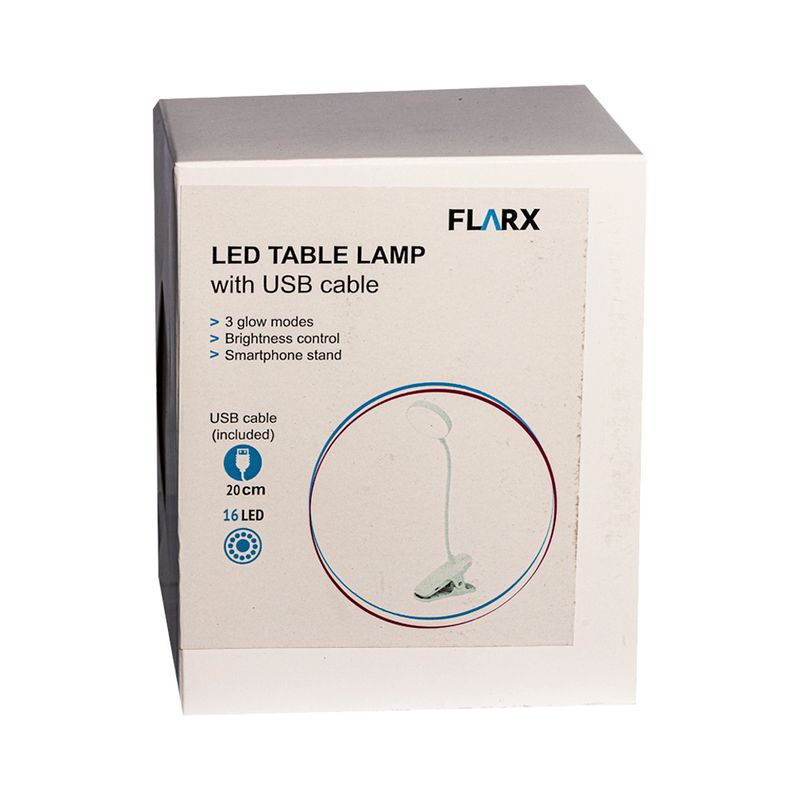 LED  table lamp with USB cable, Flarx
