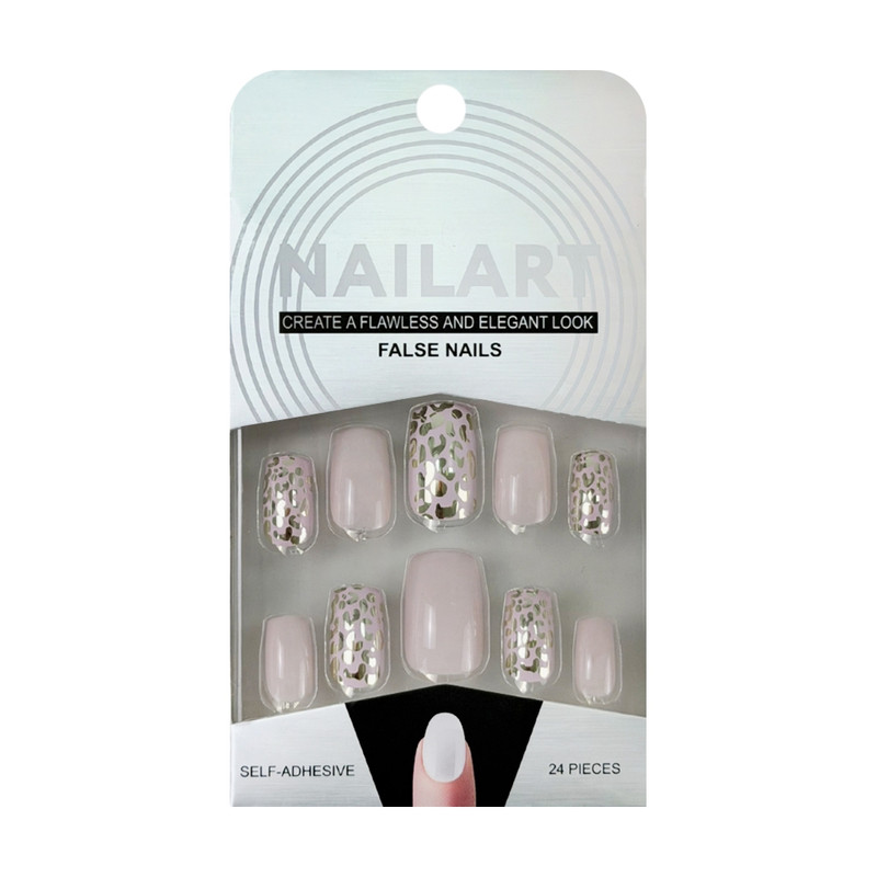 Set of false self-adhesive nails, 24 pcs, assorted