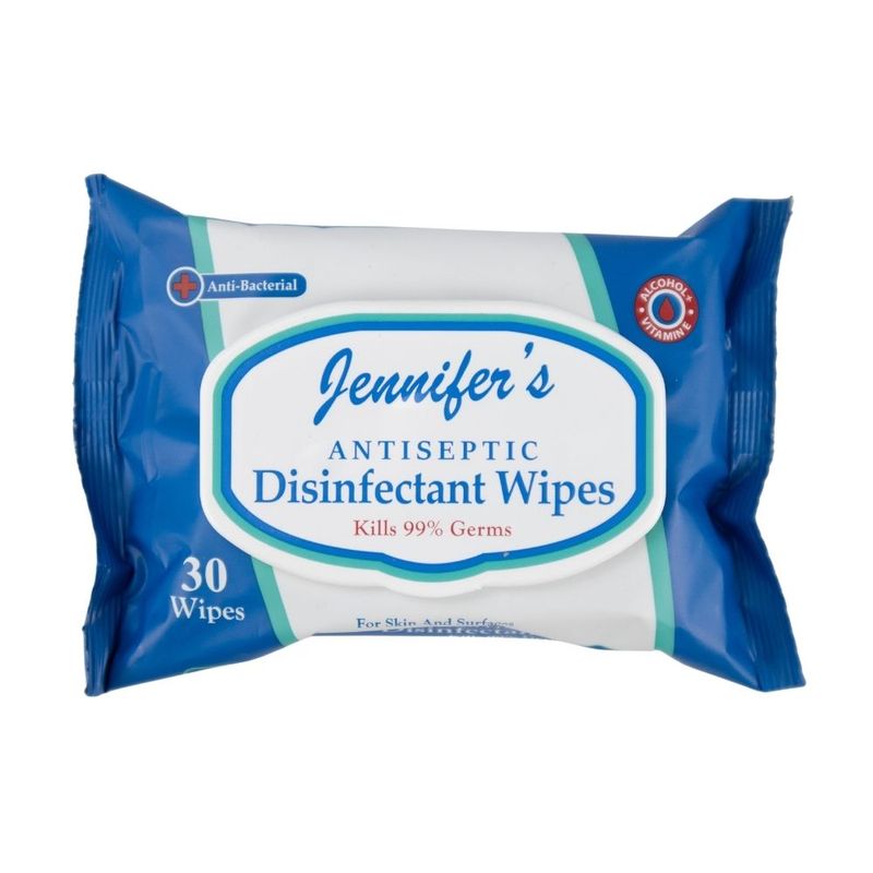 Jennifers Antiseptic Disinfectant Wipes 30s 36pkt