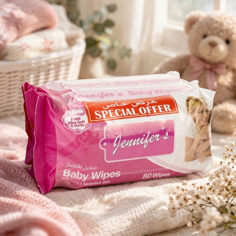 Baby wet wipes, Jennifer's, 3х80 pcs.