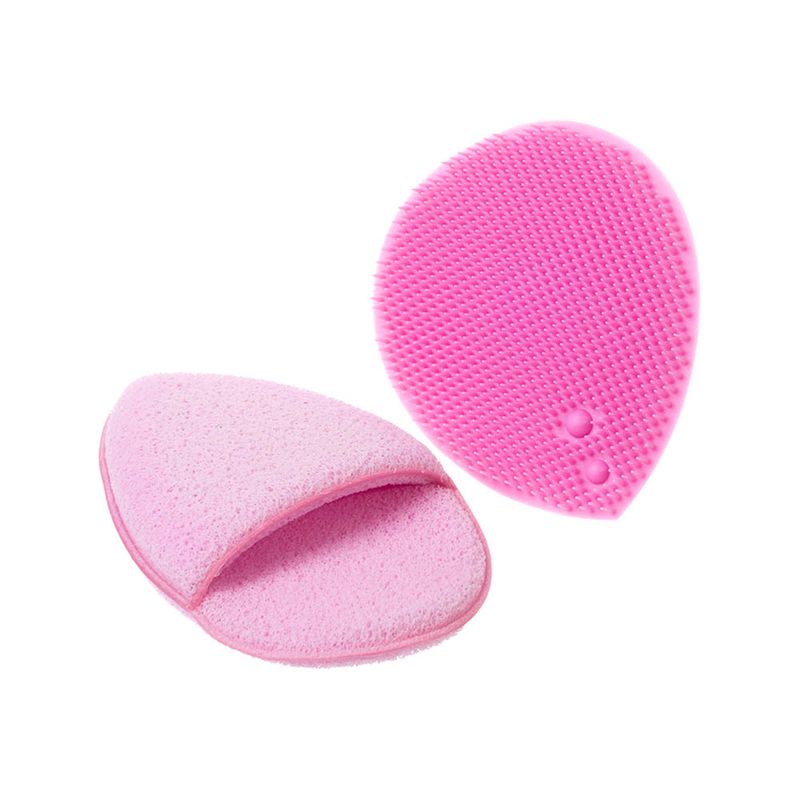 FACIAL CLEANSING SET: SPONGE, BRUSH