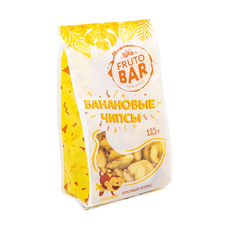 Banana chips \"FRUTO BAR\", 125 g
