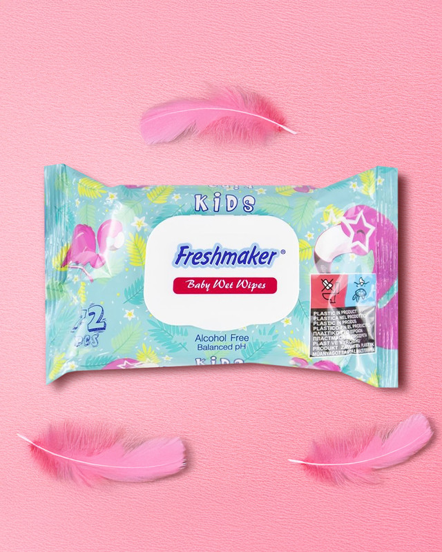 Kid's wet wipes, Freshmaker, 72 pcs.