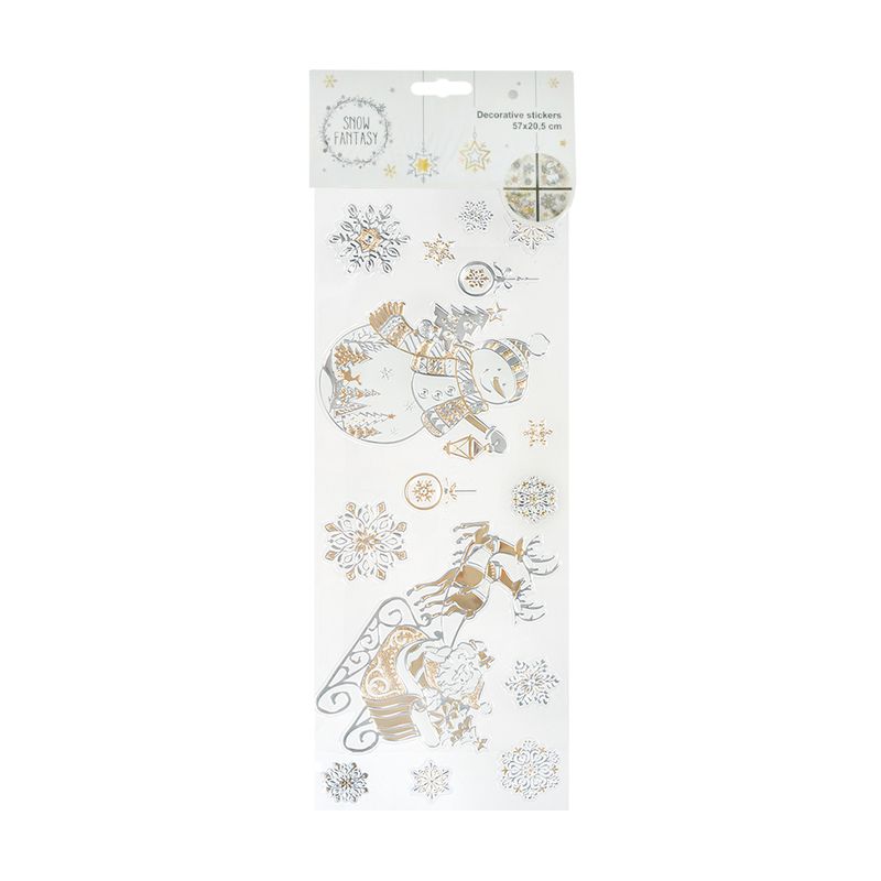New Year\'s sticker, Snow fantasy, 57x20.5 cm, assorted
