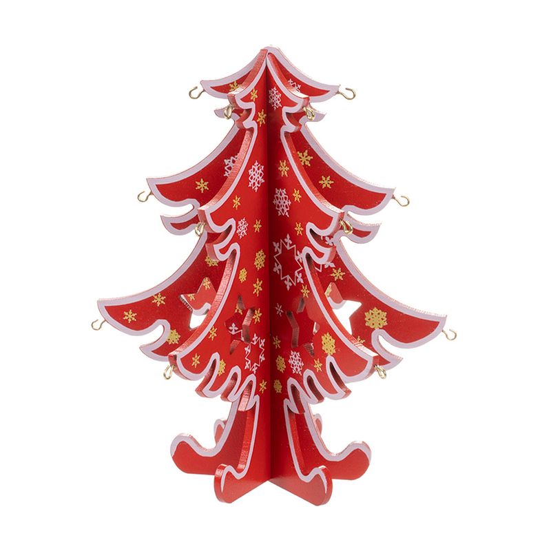 Set: wooden Christmas tree decoration, assorted