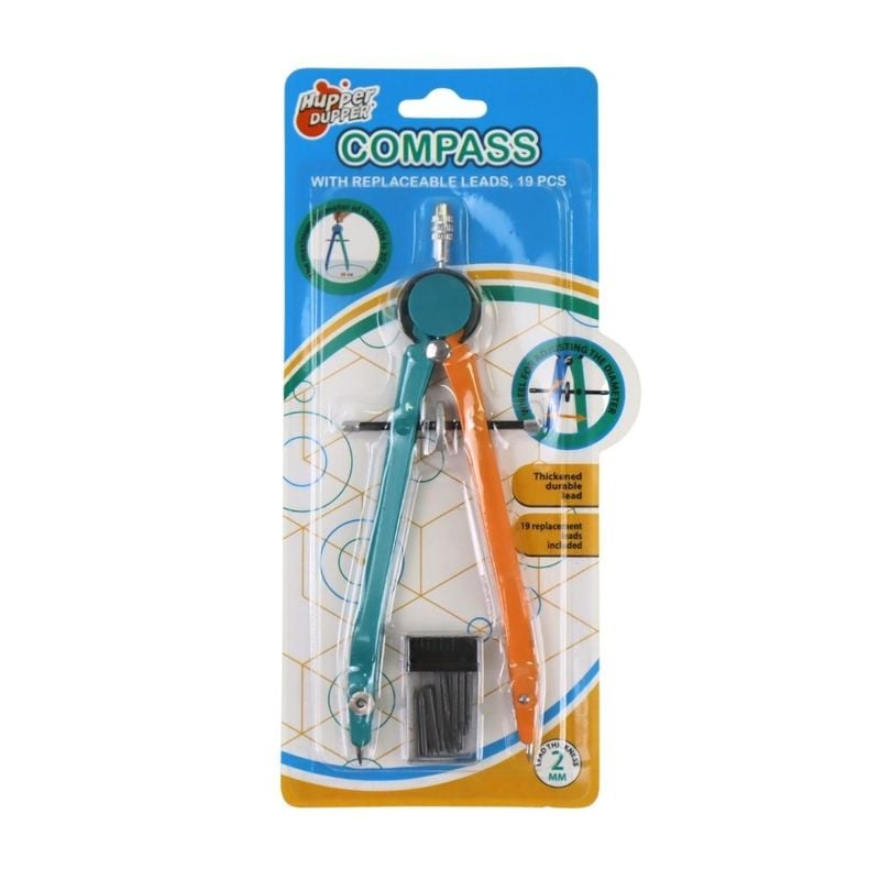 Compass with 19 spare leads, assorted