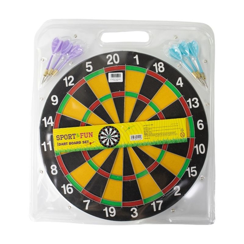 Dart board set 7 items Sport&Fun White Board