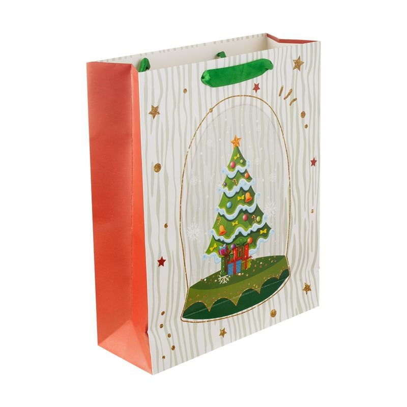 New Year\'s gift bag, Snow fantasy, 26x32x10 cm, assorted