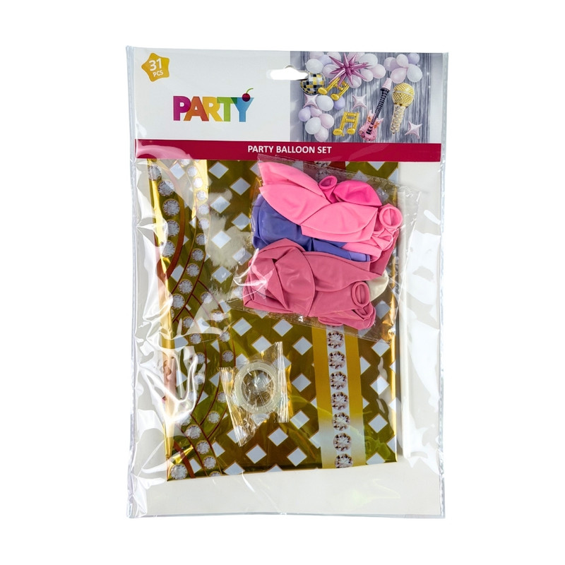 Party balloon set, 31 pcs, assorted