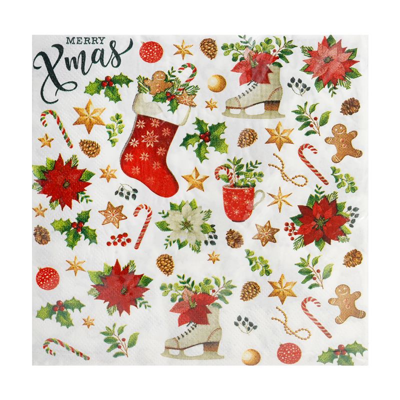 Christmas napkins, Snow Fantasy, 20 pcs, assorted