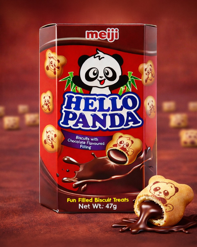 Cookies "Hello Panda", Meiji, chocolate, 47 g