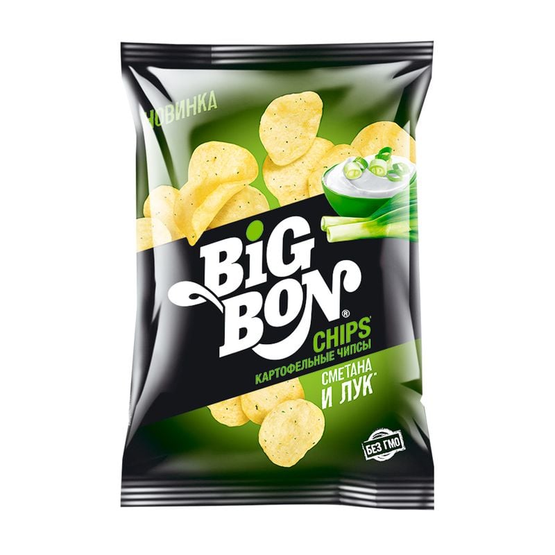 BIG BON Raw potato chips, 75 g, in assortment