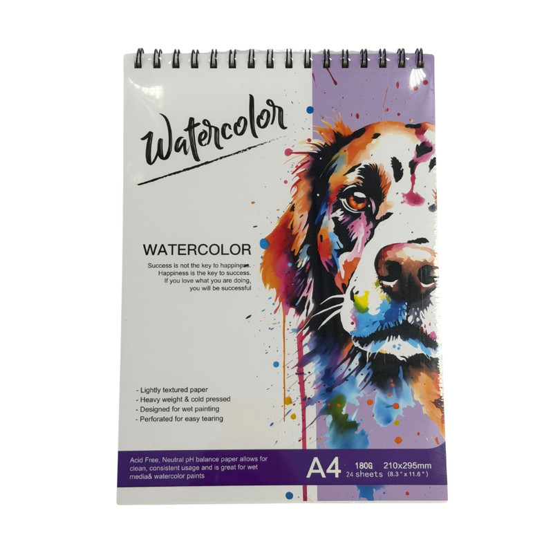 Sketchbook A4, 24 sheets, assorted