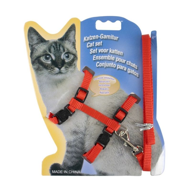 PET HARNESS WITH LEASH, 120 CM.