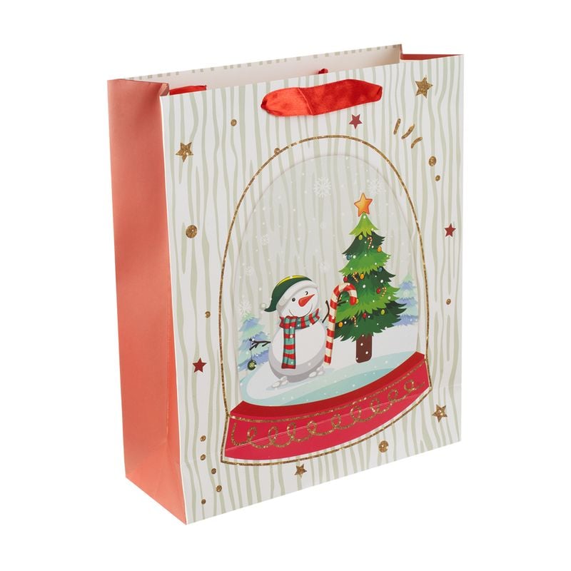 New Year\'s gift bag, Snow fantasy, 26x32x10 cm, assorted