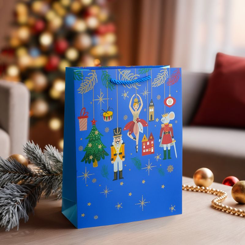 Gift bag, Snow Fantasy, 26x10x32 cm, assorted