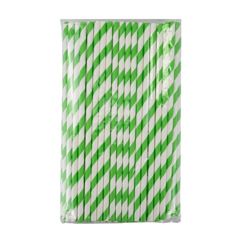 Party paper straw, 100 pcs., in assorment