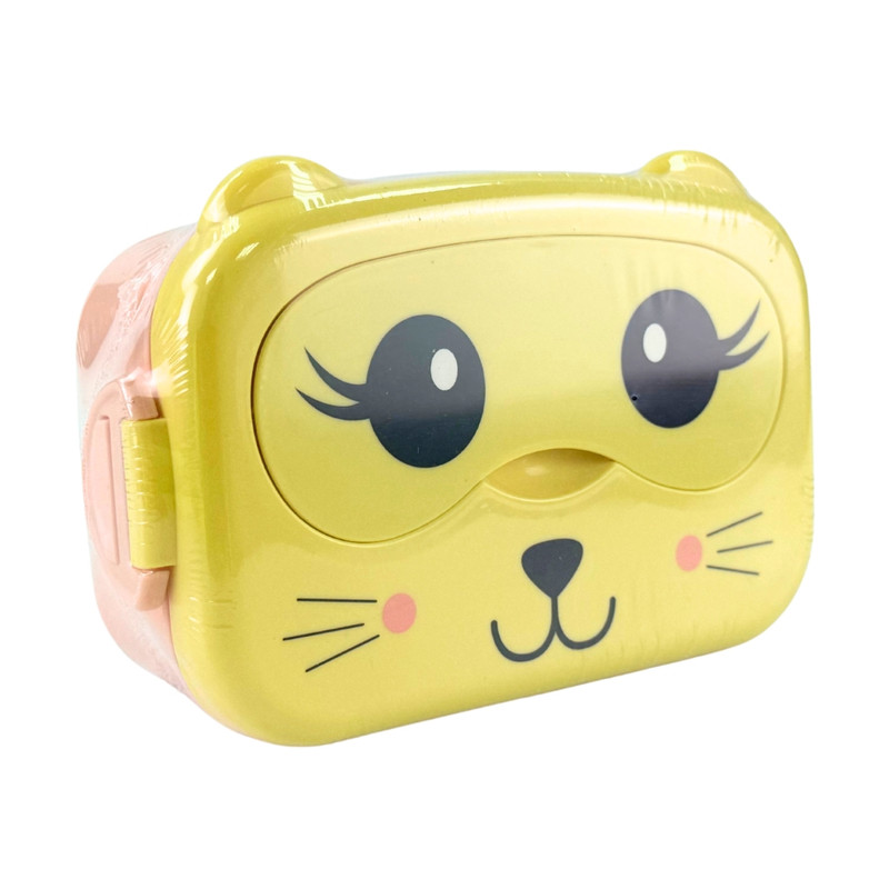 Lunch box with cutlery, 770 ml, assorted