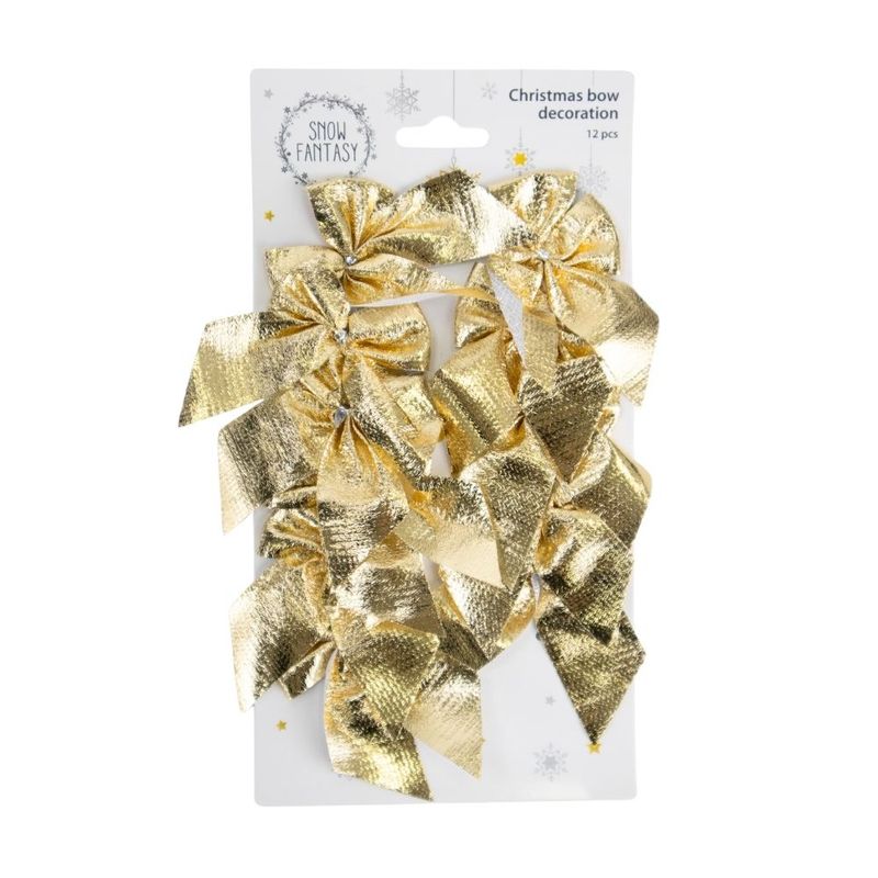 New Year decoration \"Bow\", Snow fantasy, 12 pcs., in assortment