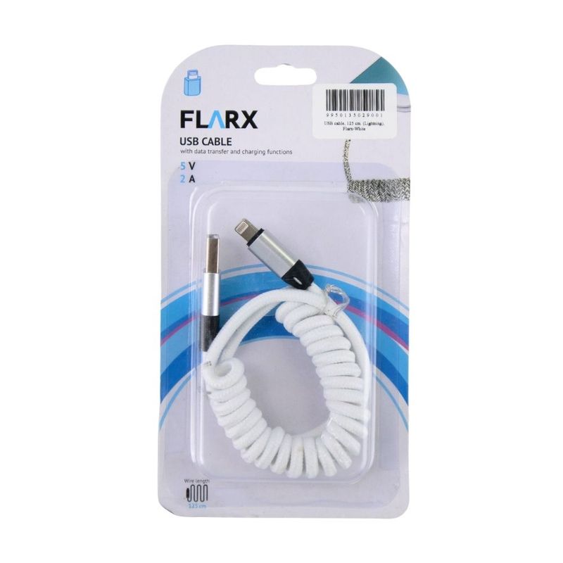 USB cable, 125 cm (Lightning), Flarx-Black