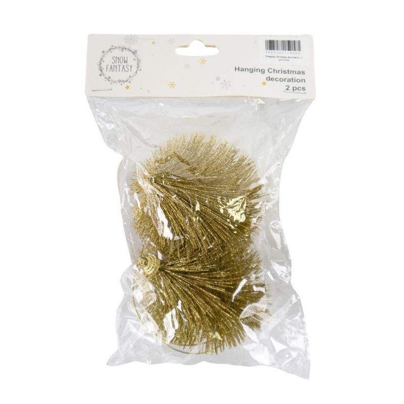 Hanging Christmas decoration “Ball”, 2 pcs., assorted