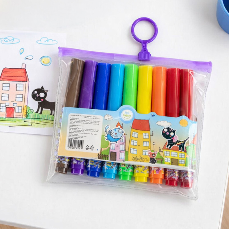 Set of watercolor markers, 8 pcs.