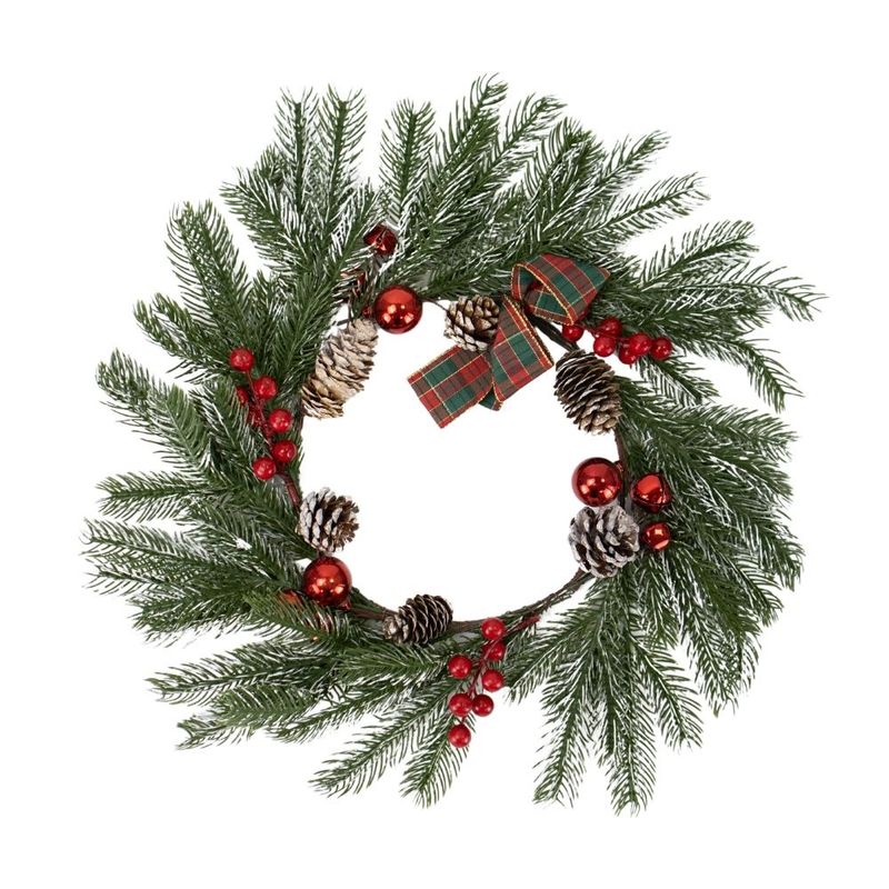 Christmas wreath, Snow Fantasy, 43 cm, assorted