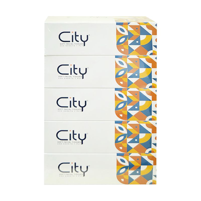 Face wipes, City, 150 sheets, 5 pcs.