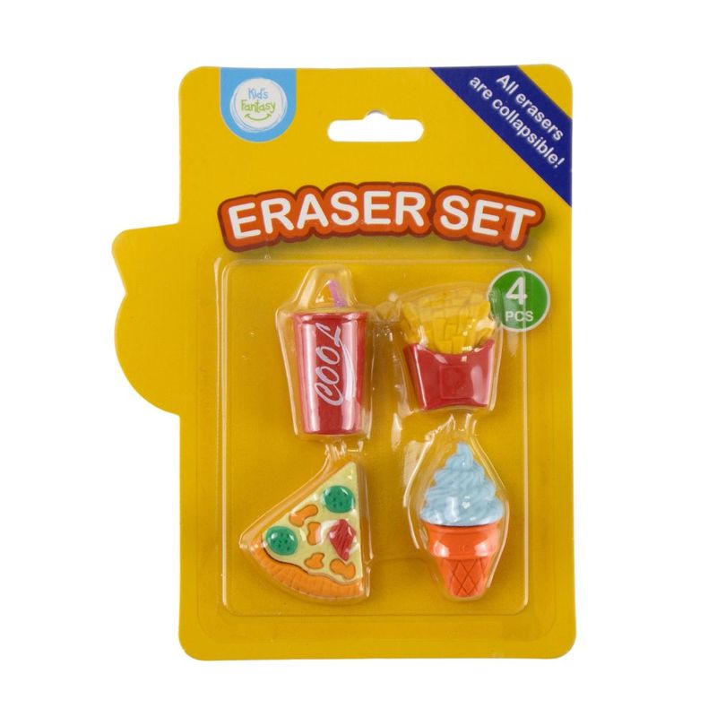 Figurine erasers, 4 pcs., assorted