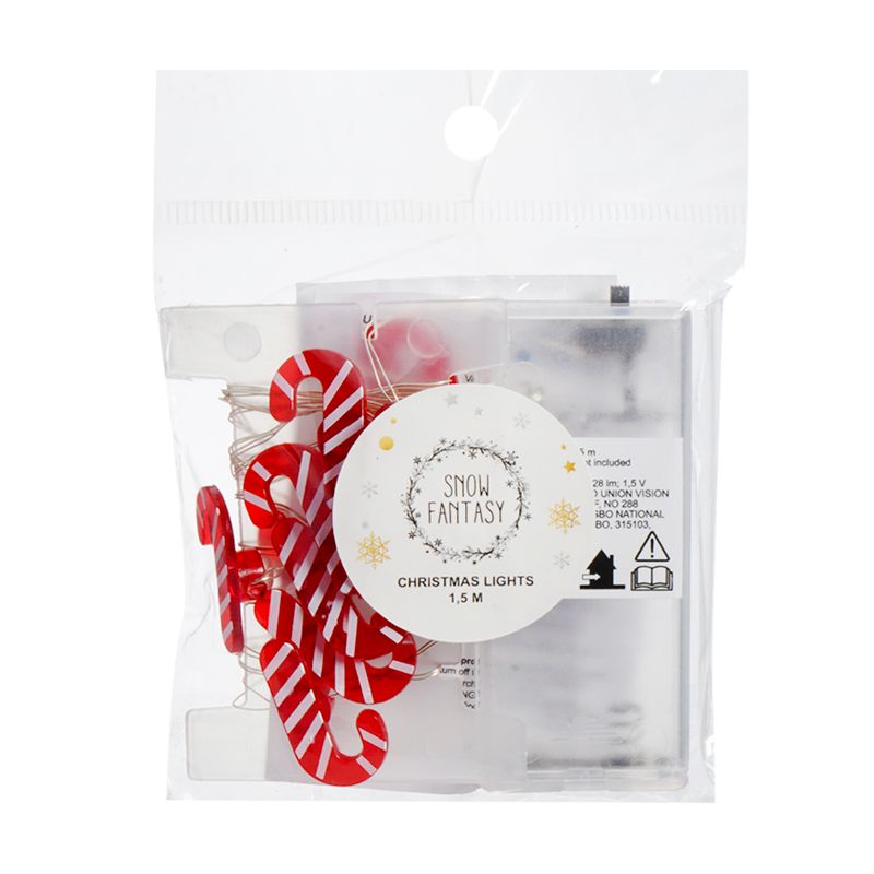 Christmas garland, Snow Fantasy, 1.5 m, assorted