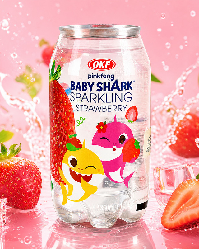 Babyshark Sparkling Strawberry 350ml