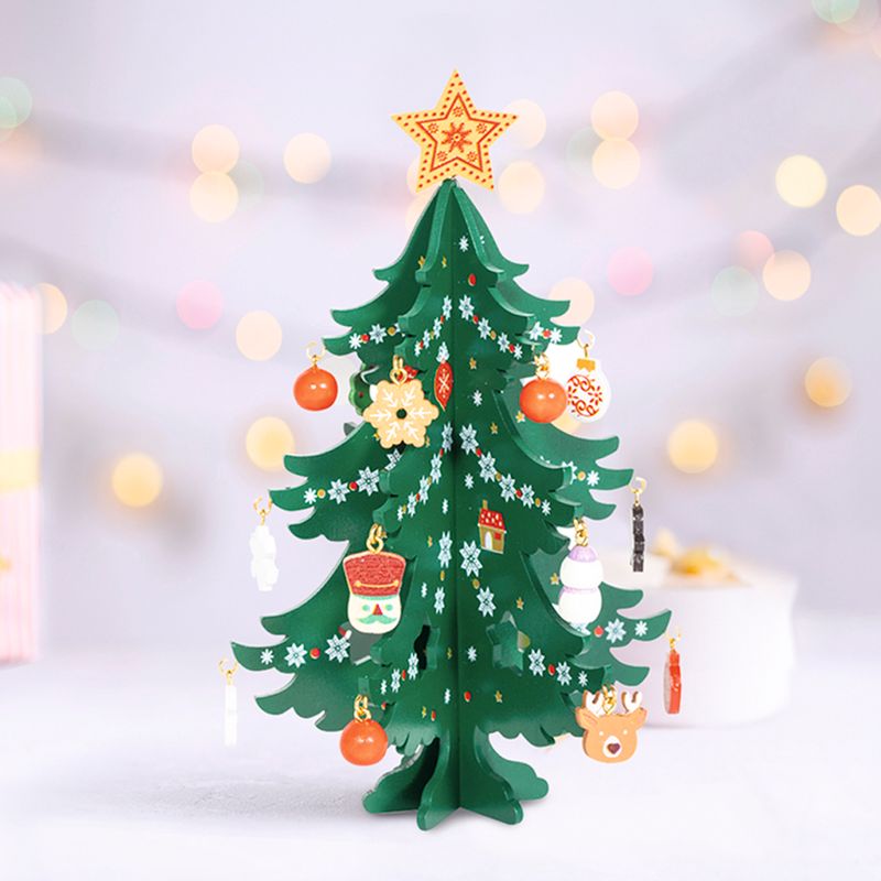 Set: wooden Christmas tree decoration, assorted