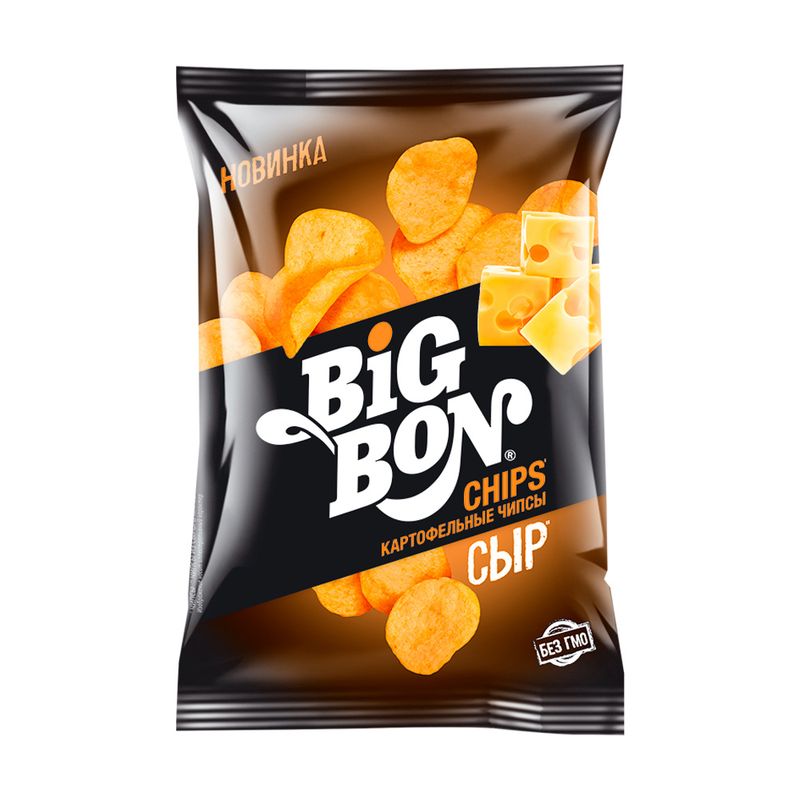 BIG BON Raw potato chips, 75 g, in assortment