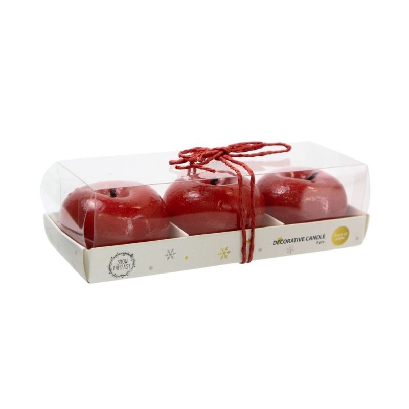Set of candles, Snow fantasy, 3 pcs., assorted