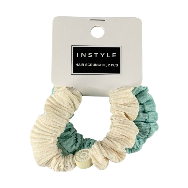 Hair scrunchie, 2 pcs, assorted