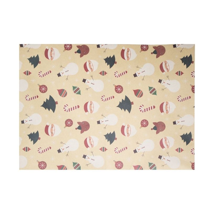 Kraft wrapping paper, Snow Fantasy, 70×100 cm, assorted