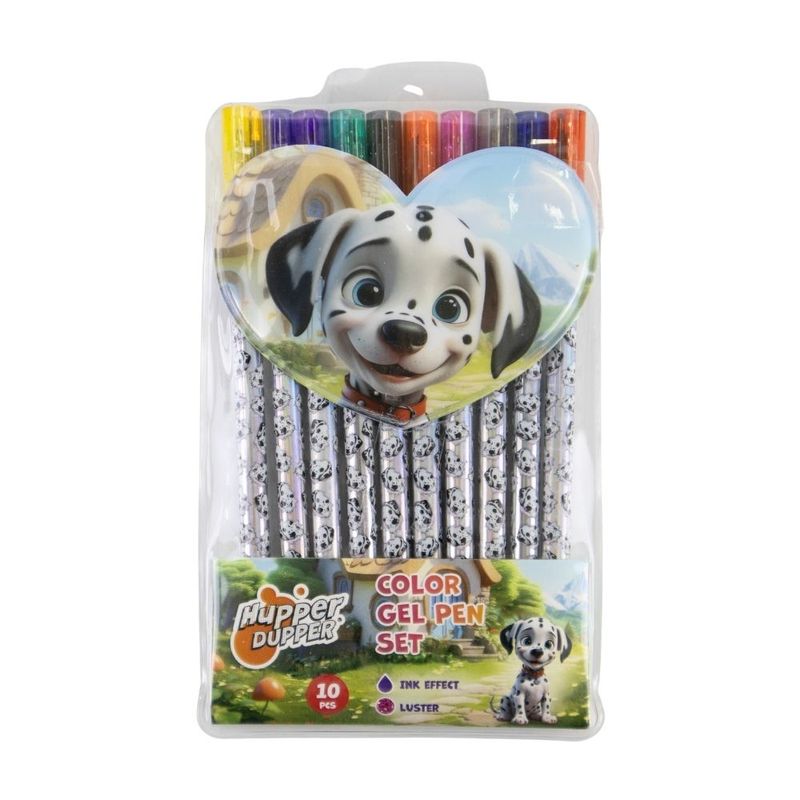 Set of colored gel pens, 10 pcs.