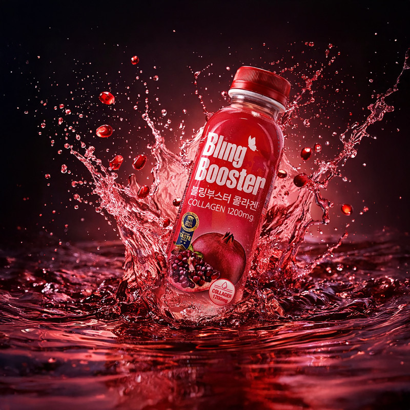 Non-carbonated drink, Bling Booster, collagen, 350 ml