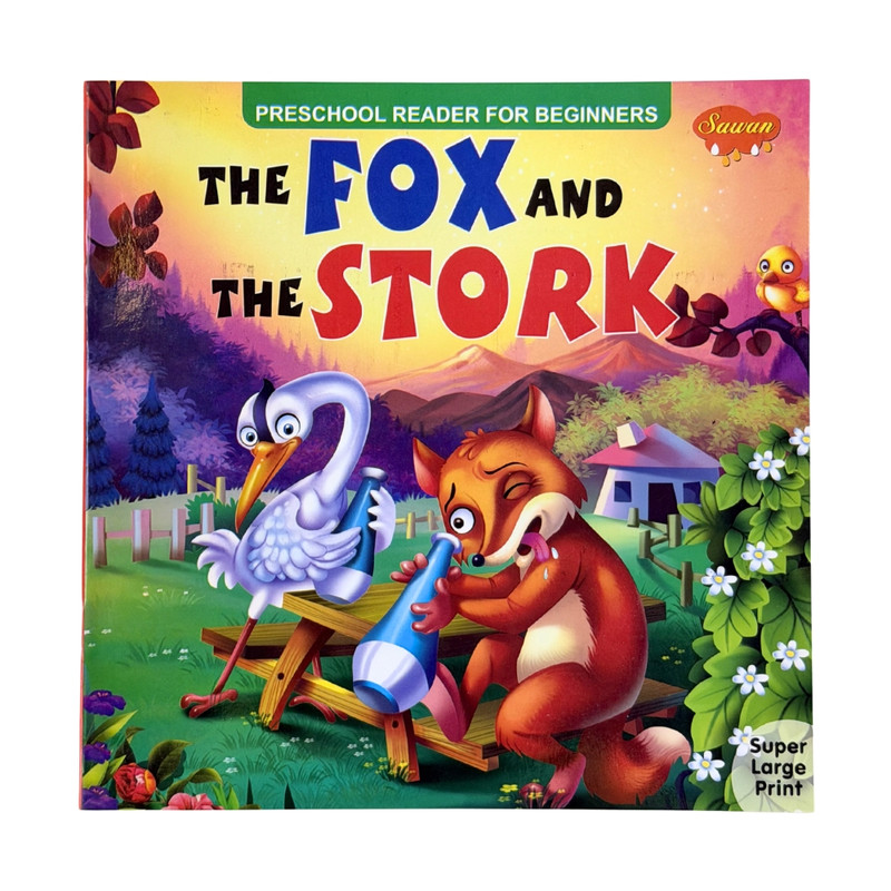 English story book SAWAN The Fox and Stork, 16 р