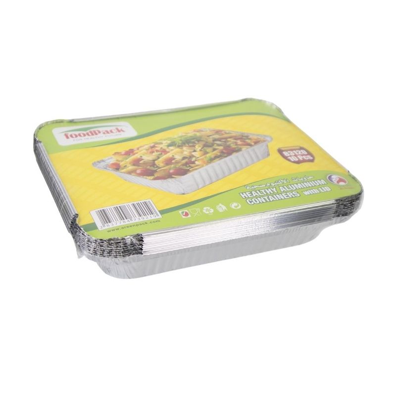 Aluminium container, 10 pcs/pkt