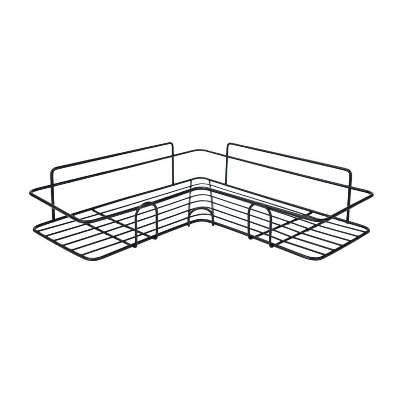 Corner shower shelf 26x26,5x4.5 cm-Black