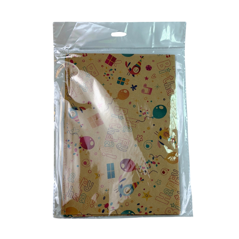 Craft wrapping paper, 70x100 cm, assorted