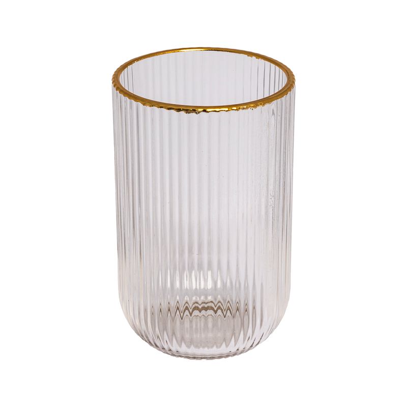 Glass with a gold rim, 420 ml