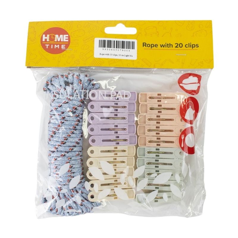 Rope with 13 clips, 10 m