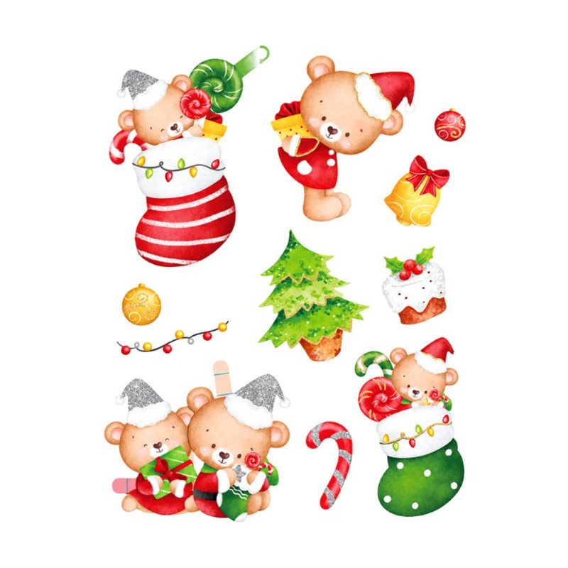 Christmas interior stickers, Snow Fantasy, assorted