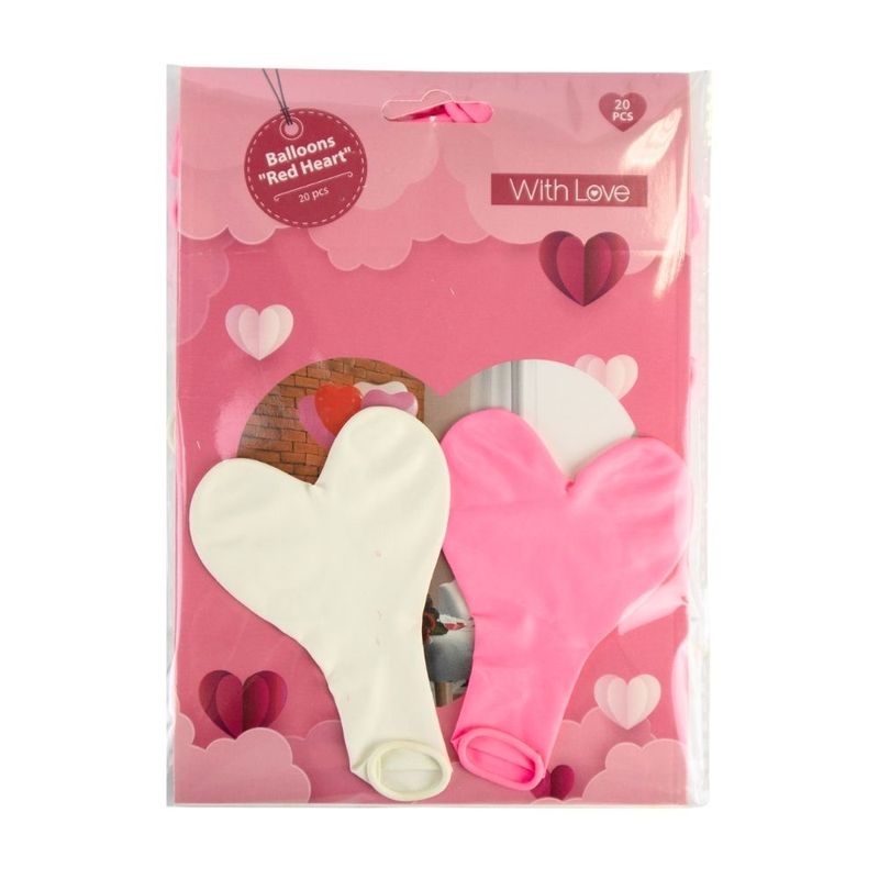 Balloons \"Red Heart\", 20 pcs.