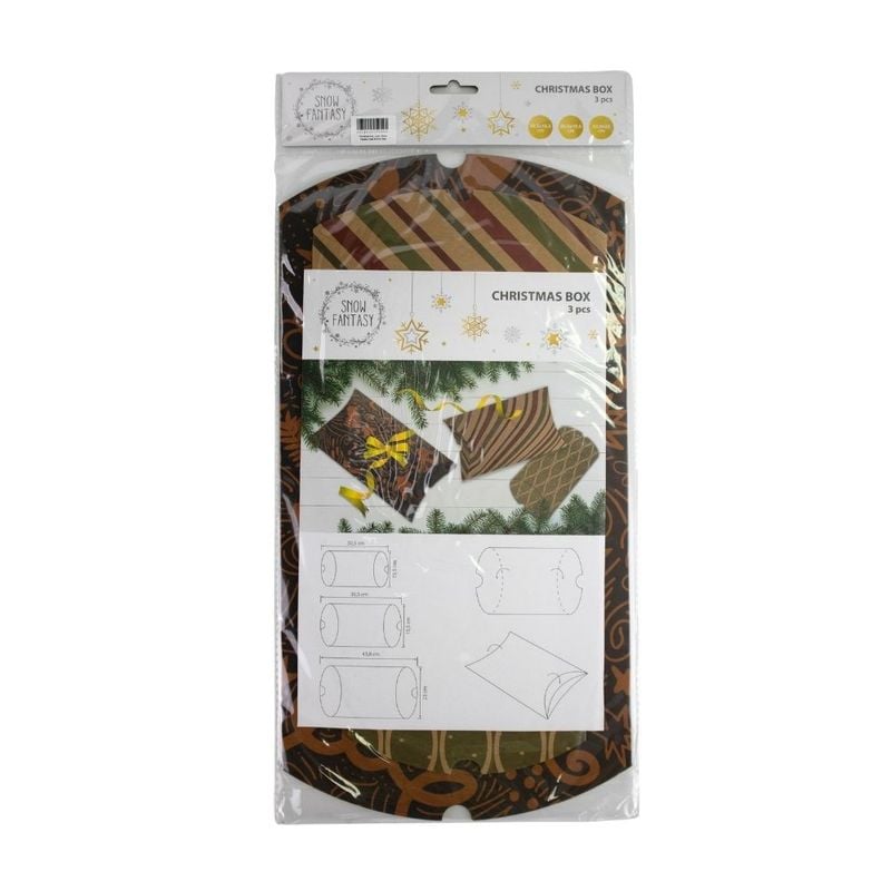 Set of gift boxes, Snow fantasy, 3 pcs., assorted